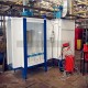 Economical non continuous powder coating booth and oven